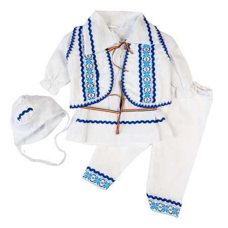 Haine bebelusi baieti - Costum traditional pentru baieti, 4 piese