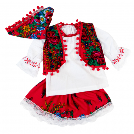 Rochite bebelusi - Costum traditional pentru fetite, 4 piese