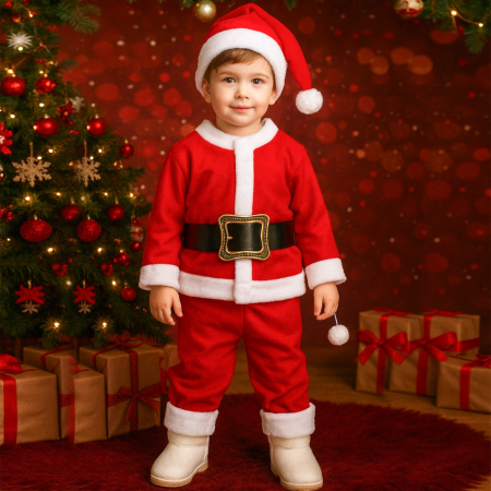 Costumas pentru bebelusi si copii mici, model Mos Craciun [2]