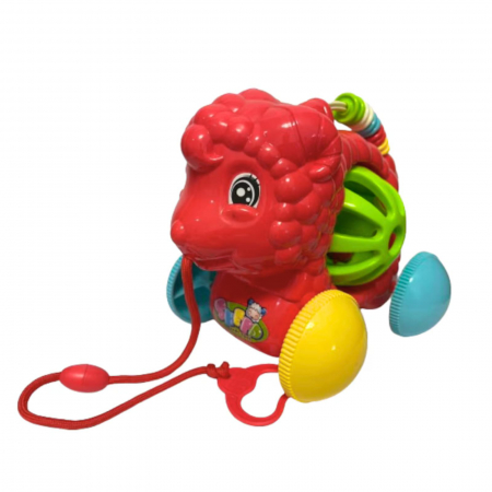 Reduceri - Jucarie de plastic pe roti de tras cu zornaitoare, Oita, 22 x 15 x 17 cm