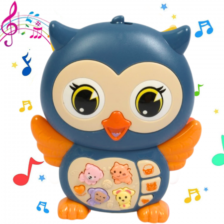 Jucarii - Jucarie interactiva muzicala cu functii si lumini, Bufnita