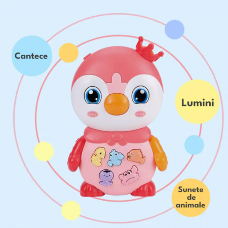 Jucarie interactiva muzicala cu functii si lumini, Pinguin [1]