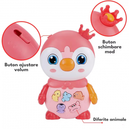 Jucarie interactiva muzicala cu functii si lumini, Pinguin [0]