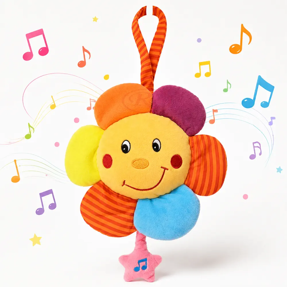 Jucarii - Jucărie Plus Muzicală Bebeluși, Soare Zâmbitor, 25 cm