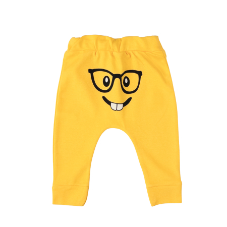 Haine bebelusi baieti ❤️ - Pantaloni pentru bebelusi, Imprimeu Față Haioasă cu Ochelari