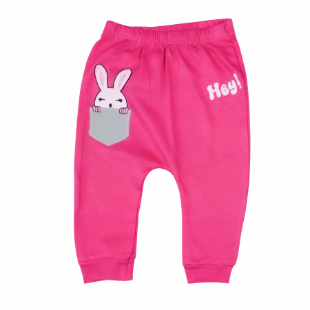 Pantalonasi fetite - Pantaloni pentru bebelusi, model "Hey Bunny"