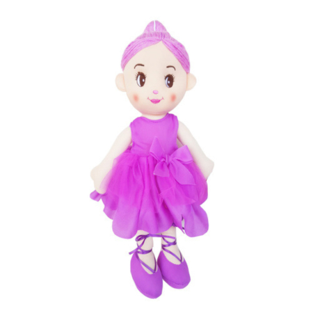 Jucarii plus - Papusa muzicala material textil, 35 CM, Mov