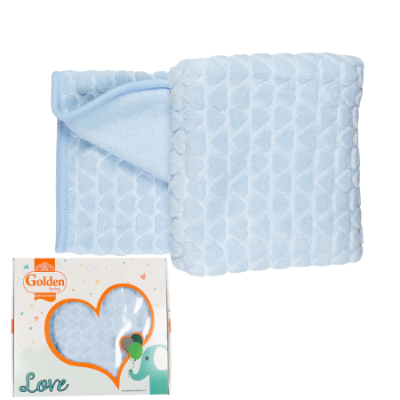 Botosi, sosete, dresuri, caciuli - Paturica plusata pentru bebelusi, Bleu,100X 120 CM