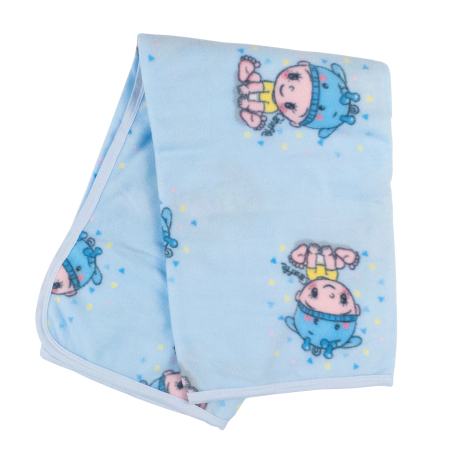 Botosi, sosete, dresuri, caciuli - Paturica polar pentru bebelusi, model albastru