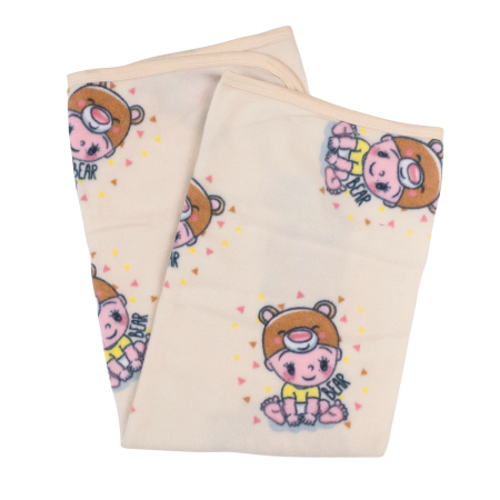 Botosi, sosete, dresuri, caciuli - Paturica polar pentru bebelusi, culoare brun deschis