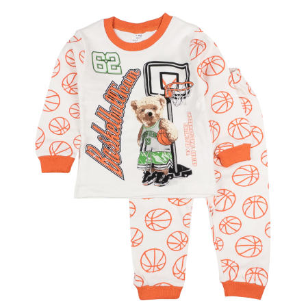 Haine bebelusi baieti - Pijamale bebelusi model Bear Orange