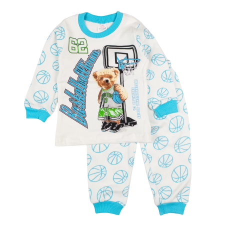 Haine bebelusi baieti - Pijamale bebelusi model Bear Blue