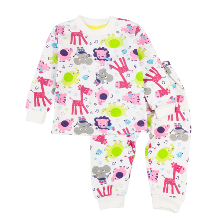 Seturi fetite - Pijamale bebelusi model Safari  roz