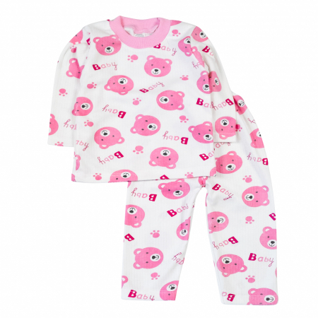 Haine bebelusi fete - Pijamale bebelusi Ursuleti Roz
