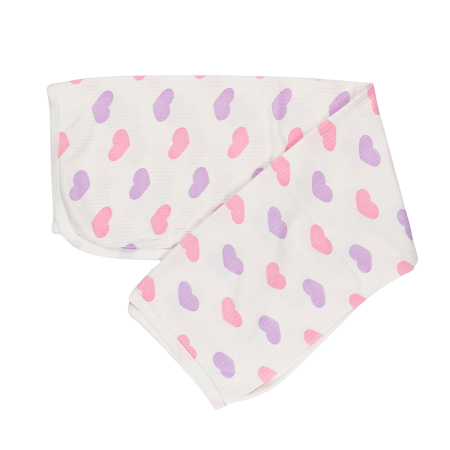 Botosi, sosete, dresuri, caciuli - Pled pentru bebelusi, model inimioare, 80X90 CM