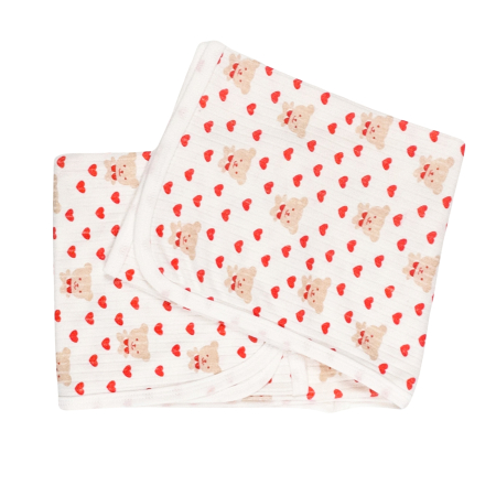 Botosi, sosete, dresuri, caciuli - Pled pentru bebelusi, model cu ursuleti, 80X90 CM