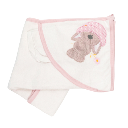 Botosi, sosete, dresuri, caciuli - Prosop pentru bebelusi, model Puppy, 100 X 75 CM