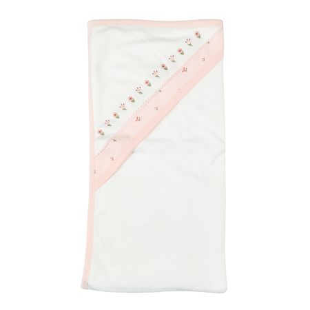 Botosi, sosete, dresuri, caciuli - Prosop pentru bebelusi, model Floral, 90 x 75 cm