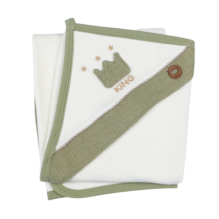 Botosi, sosete, dresuri, caciuli - Prosop pentru bebelusi, model King,  90 x 75 cm