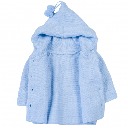 Pulover tricotat, bleu [0]