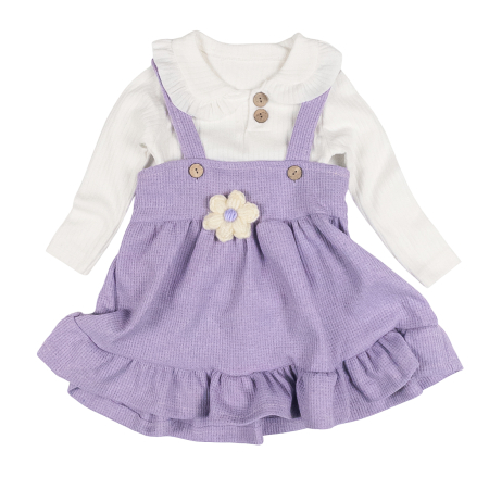 Rochite bebelusi - Rochita pentru bebelusi, model cu Floare, mov