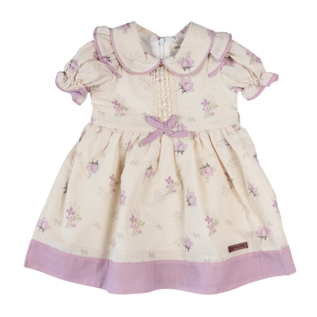 Haine bebelusi fete ❤️ - Rochiță Elegantă Fetițe cu Tulle și Fundită Mov