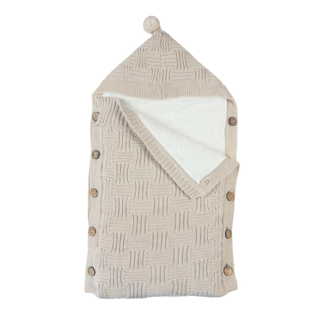 Sosete si botosei - Sac de dormit pentru bebelusi, model baclava