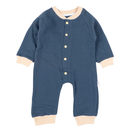 Haine bebelusi baieti ❤️ - Salopetă Bebeluşi din Muselină, Bleumarin