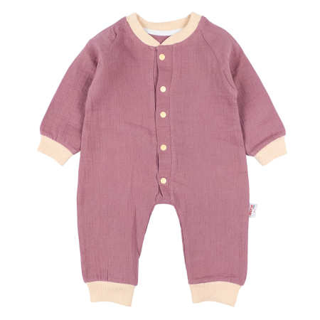 Haine bebelusi fete ❤️ - Salopetă Bebeluşi din Muselină, Roz Prăfuit