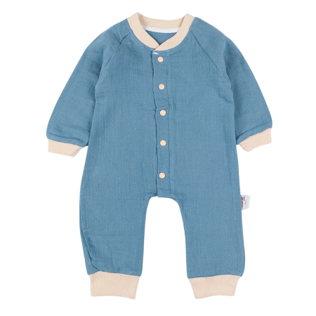 Haine bebelusi baieti ❤️ - Salopetă Bebeluşi din Muselină, Albastru