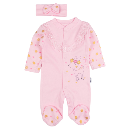 Salopete bebelusi fete - Salopeta si bentita pentru bebelusi, model Bambi