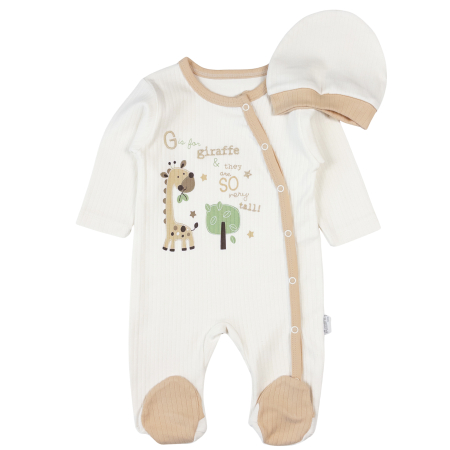 Haine bebelusi baieti - Salopeta bebelusi model giraffe