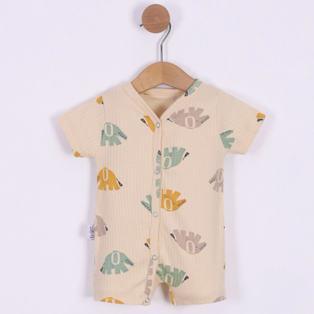 Salopete bebelusi baieti - Salopetă bebeluși – Model Elefantel bej