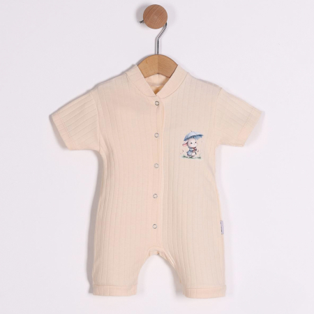 Salopete bebelusi baieti - Salopetă bebeluși – Model Iepuras Bej