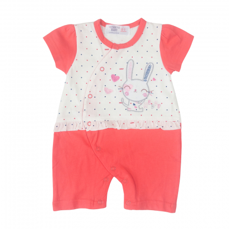 Salopete bebelusi fete - Salopetă pentru fetite, model cu Iepuras