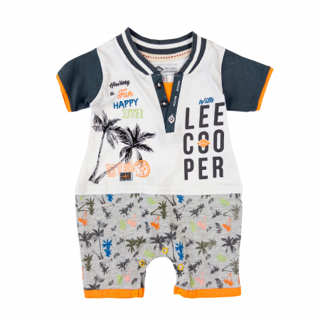 Salopete bebelusi baieti - Salopetă Vară Băieței, Design Tropical Lee Cooper, Stil Sportiv