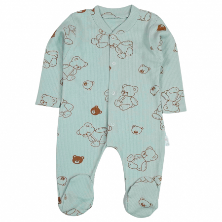 Salopete bebelusi baieti - Salopeta cu botosei, bear vernil