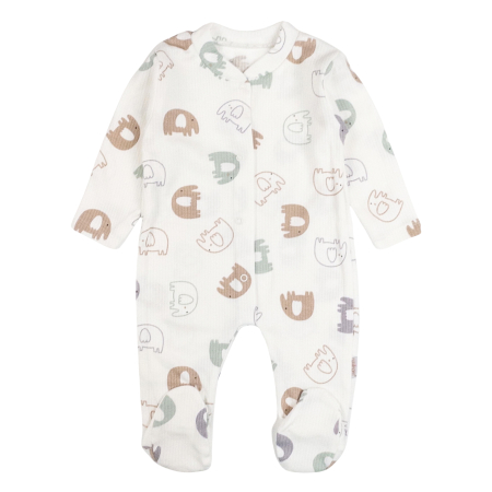 Salopete bebelusi baieti - Salopeta cu botosei pentru bebelusi, model Elefantel