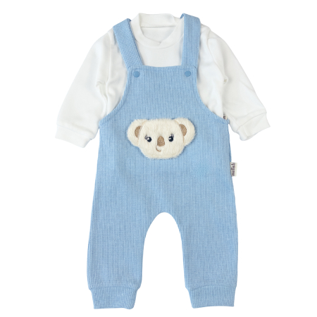 Haine bebelusi baieti ❤️ - Salopeta  pentru bebelusi, 2 piese, Aplicație 3D Koala