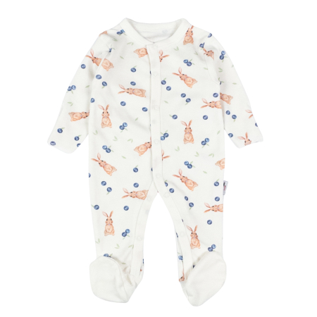 Haine bebelusi fete ❤️ - Salopeta pentru bebelusi, model cu Iepurasi, Blue