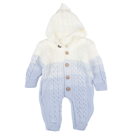 Salopete bebelusi baieti - Salopeta tricotata pentru bebelusi, model bleu