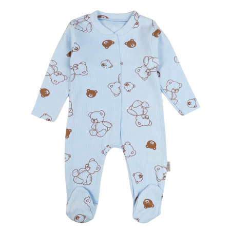 Haine bebelusi baieti - Salopeta pentru bebelusi si nou nascuti, model cu Ursuleti