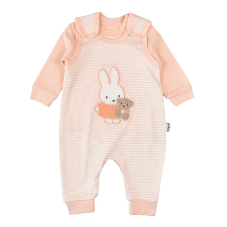 Salopete bebelusi fete - Salopeta  pentru fetite, 2 piese, model Iepuras si ursulet