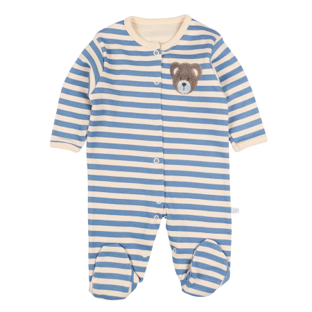 Imbracaminte nou-nascuti - Salopeta pentru nou nascuti, model cu ursulet, blue