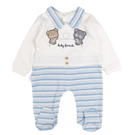 Salopete bebelusi baieti - Salopeta pentru nou nascuti si bebelusi, model Frends