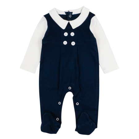 Imbracaminte nou-nascuti - Salopeta pentru nou nascuti si bebelusi, Bleumarin