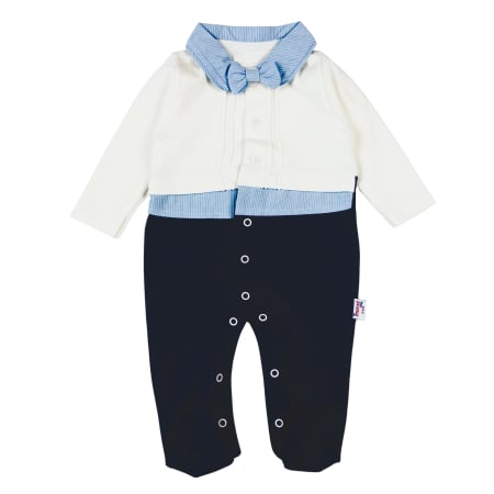 Salopete bebelusi baieti - Salopeta pentru nou nascuti si bebelusi, Model Papion detasabil