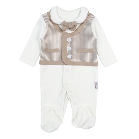 Salopete bebelusi baieti - Salopeta pentru nou nascuti si bebelusi, Model Papion