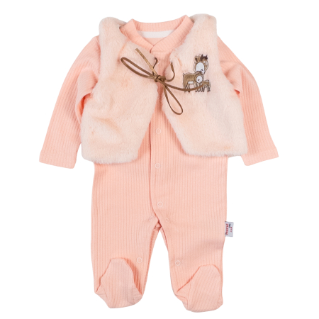 Salopete bebelusi fete - Salopeta si vesta pentru bebelusi, model BambiGirl