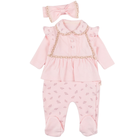 Salopete bebelusi fete - Salopeta si Bentita pentru fetite, culoare roz